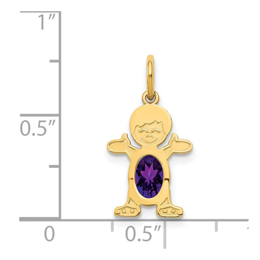 Birthstone Boy Charms
