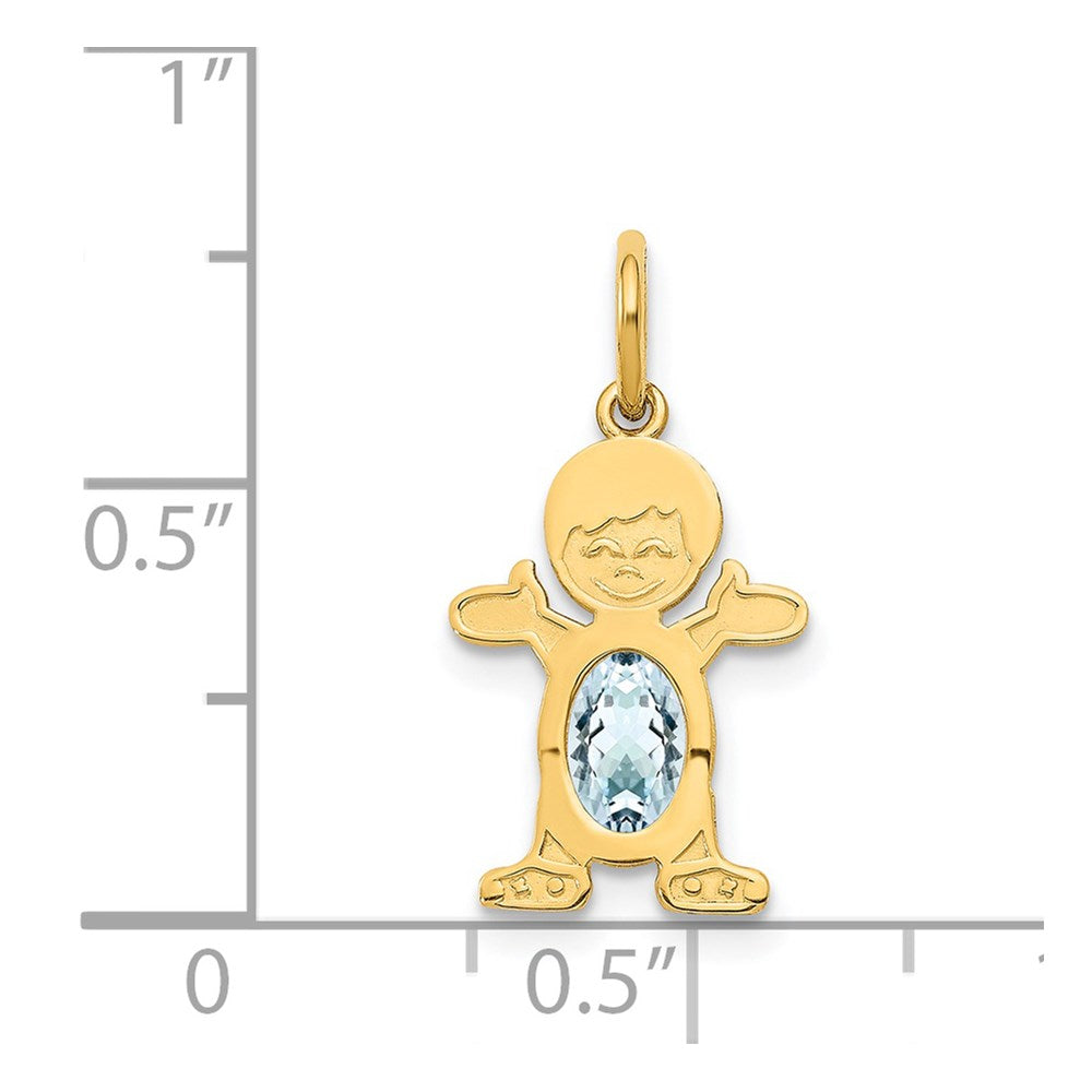 Birthstone Boy Charms