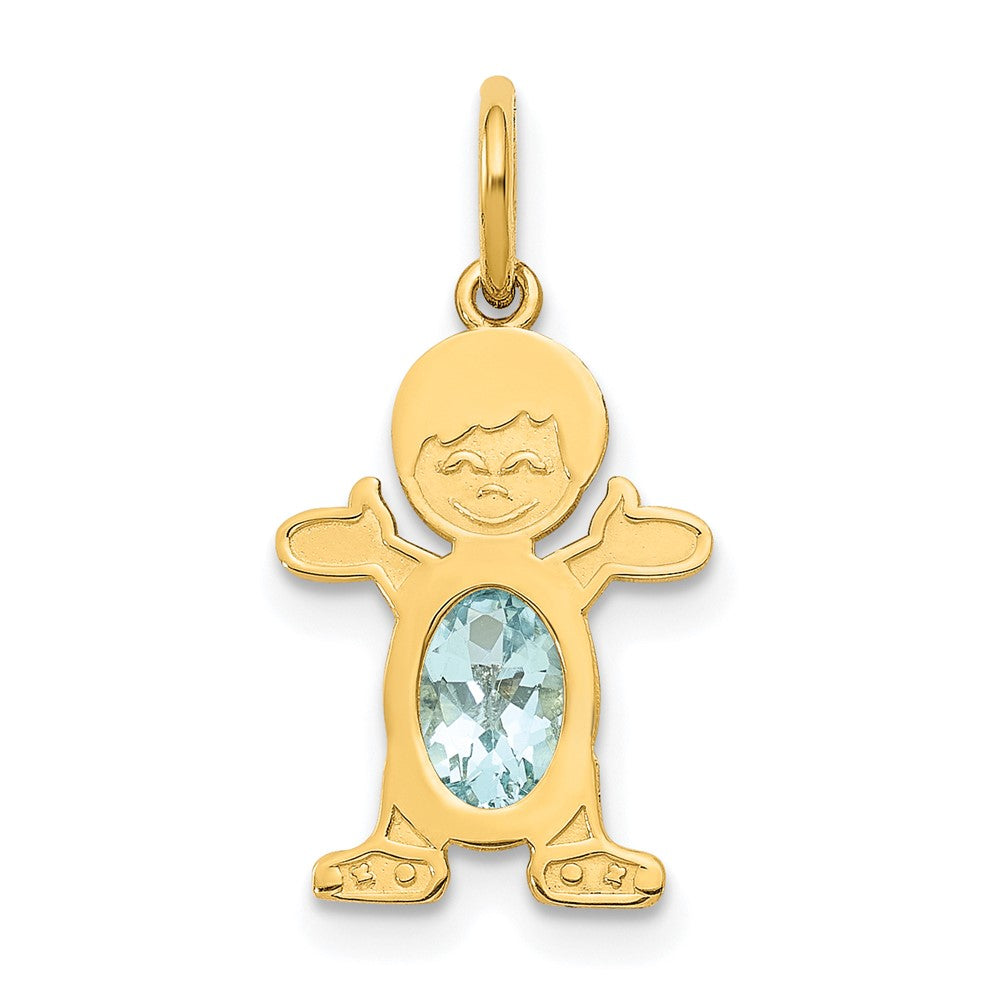 Birthstone Boy Charms