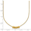 14k Chain with Four 4mm Spacer Beads 18 inch Necklace