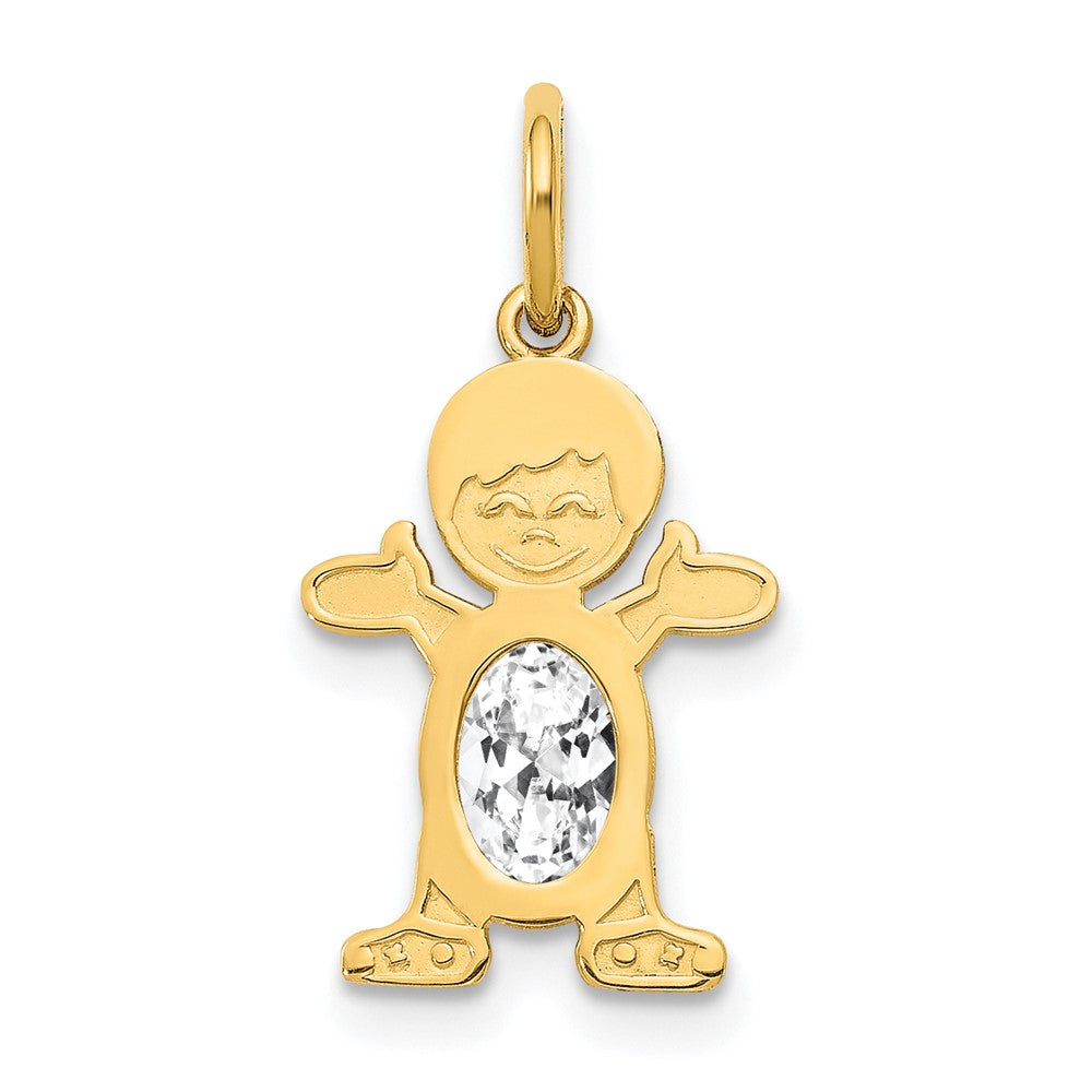 Birthstone Boy Charms