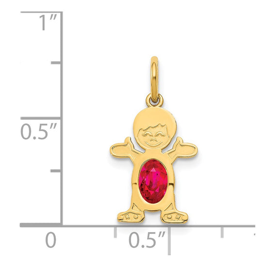 Birthstone Boy Charms