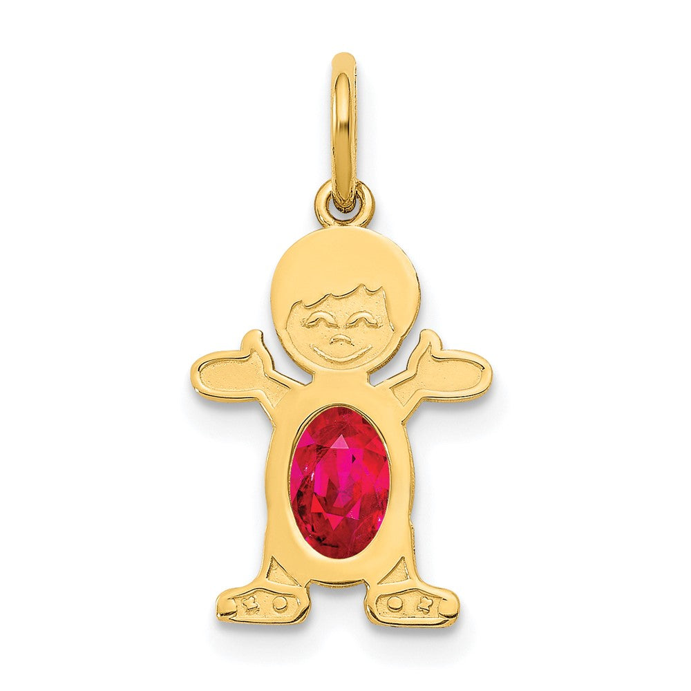 Birthstone Boy Charms