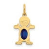 Birthstone Boy Charms