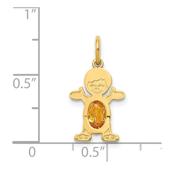 Birthstone Boy Charms