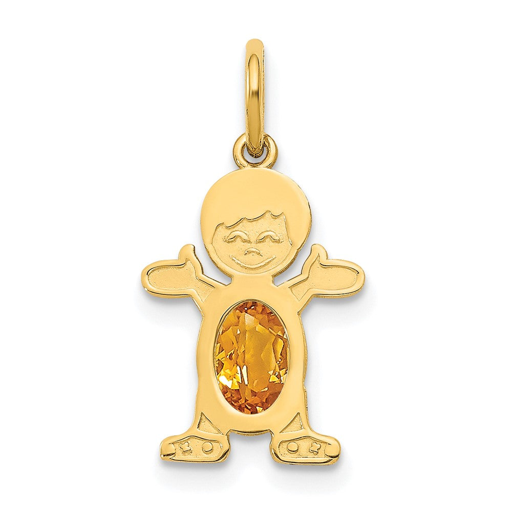 Birthstone Boy Charms