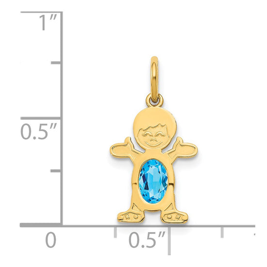 Birthstone Boy Charms