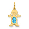 Birthstone Boy Charms