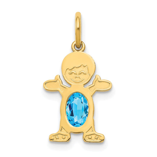 Birthstone Boy Charms