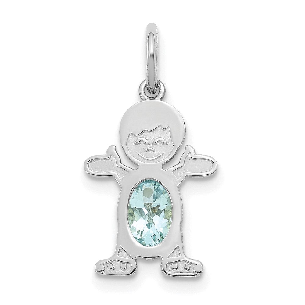 Birthstone Boy Charms