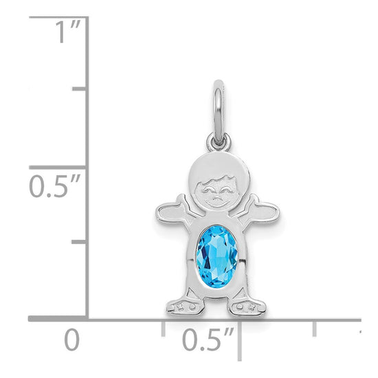 Birthstone Boy Charms