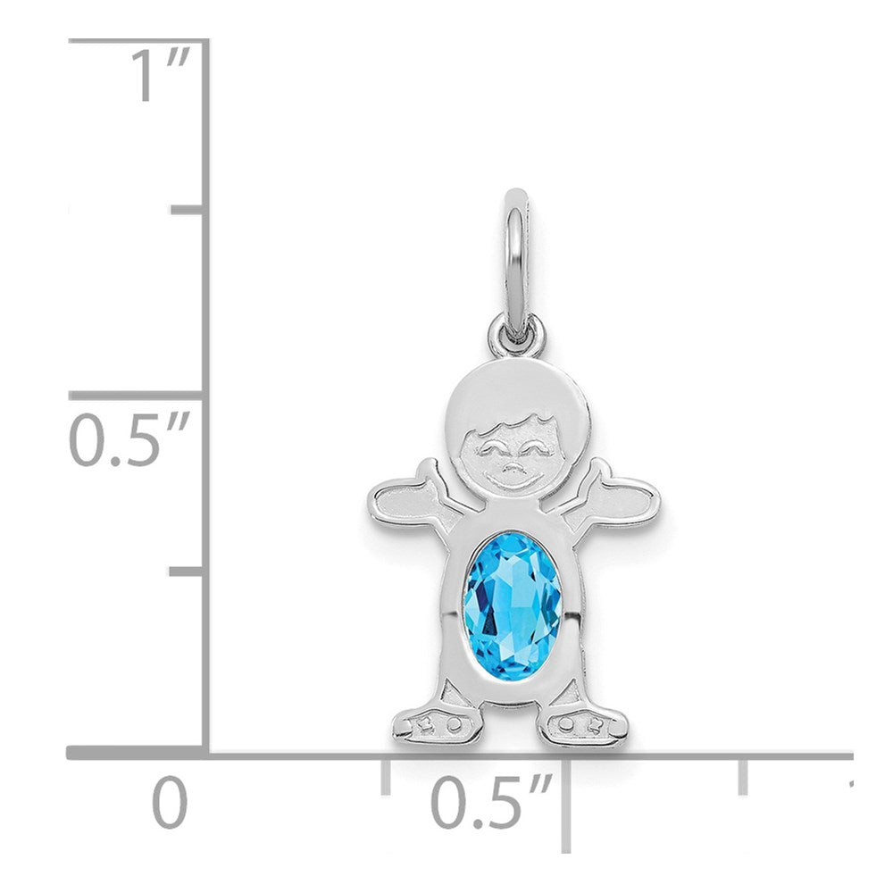 Birthstone Boy Charms