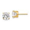 Gold CZ Stud Earrings