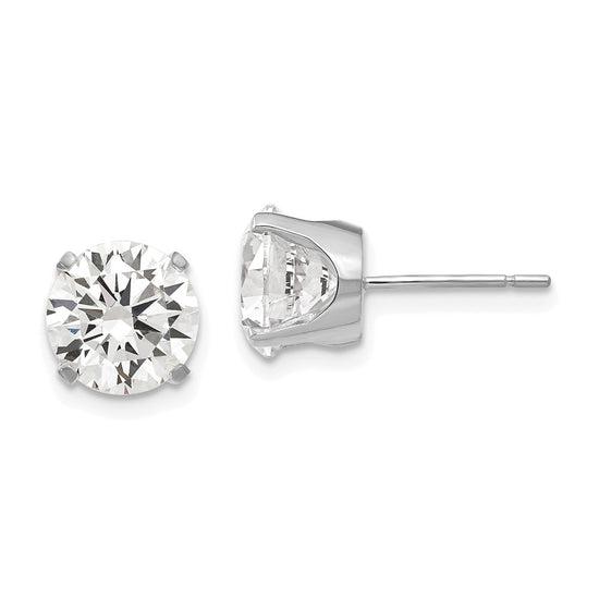 Gold CZ Stud Earrings