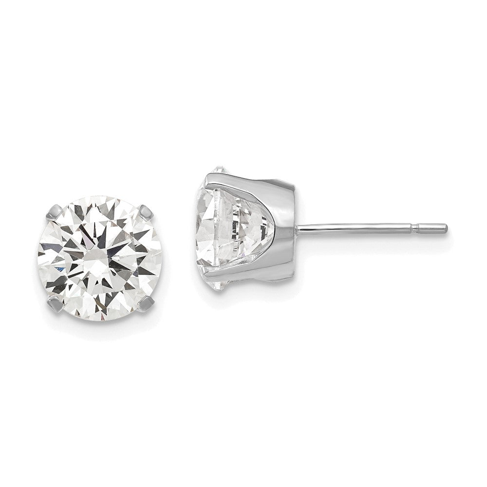 Gold CZ Stud Earrings