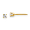 Gold CZ Stud Earrings