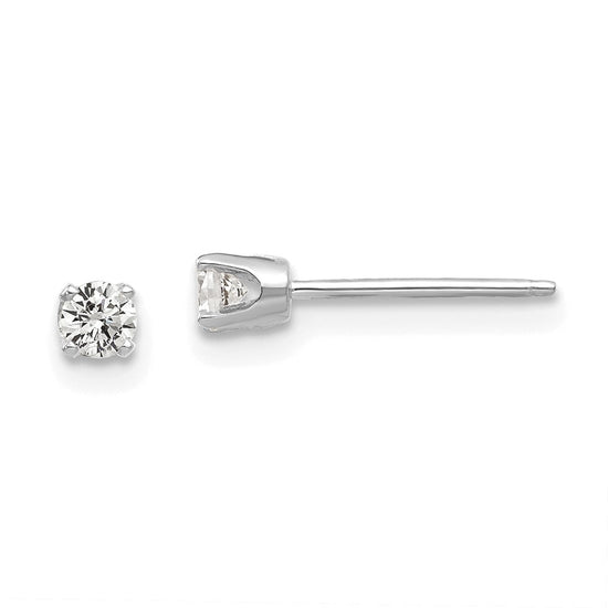 Gold CZ Stud Earrings
