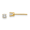 Gold CZ Stud Earrings