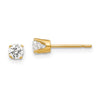Gold CZ Stud Earrings