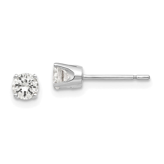 Gold CZ Stud Earrings
