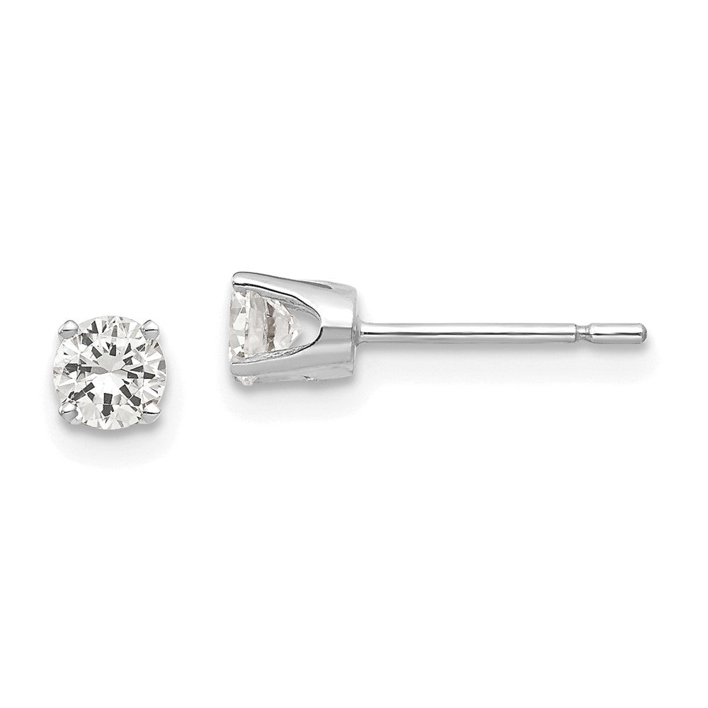 Gold CZ Stud Earrings