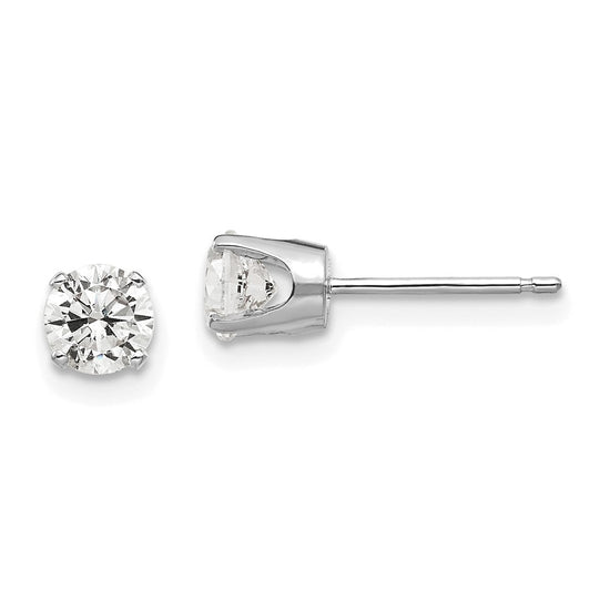 Gold CZ Stud Earrings