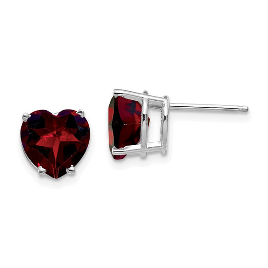 14k Heart Gemstone earring