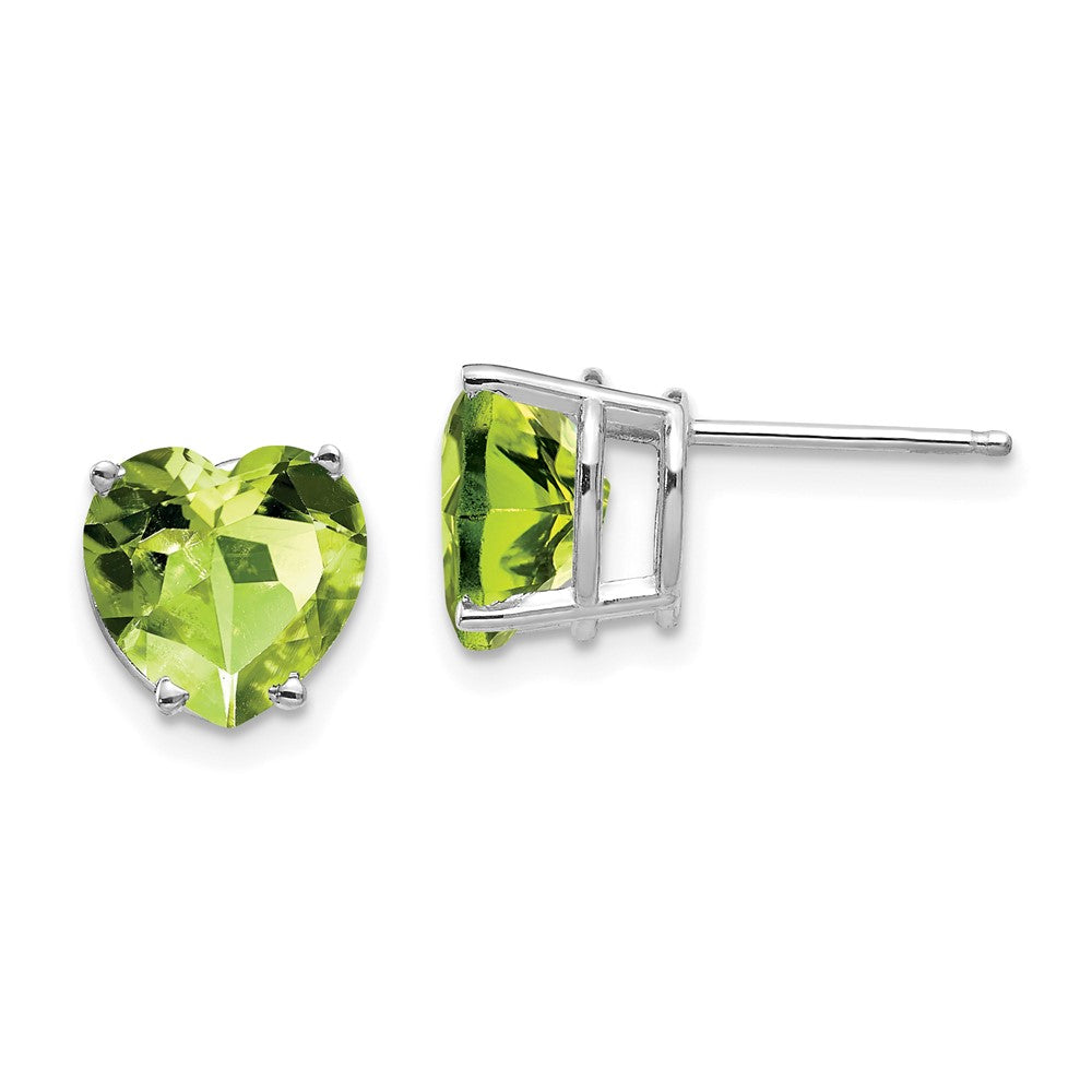 14k Heart Gemstone earring