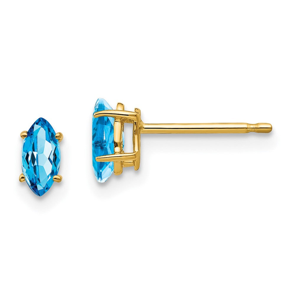14k Marquise Gemstone earrings
