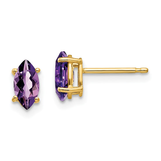 14k Marquise Gemstone earrings
