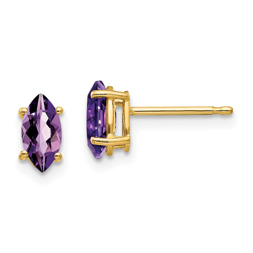 14k Marquise Gemstone earrings