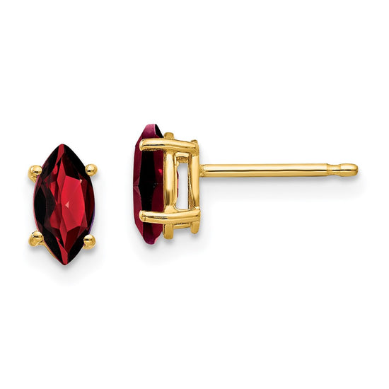 14k Marquise Gemstone earrings
