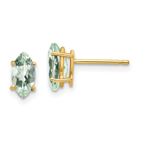 14k Marquise Gemstone earrings