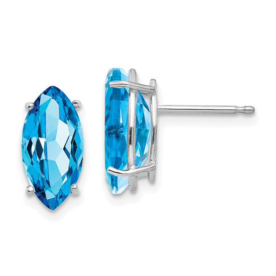 14k Marquise Gemstone earrings
