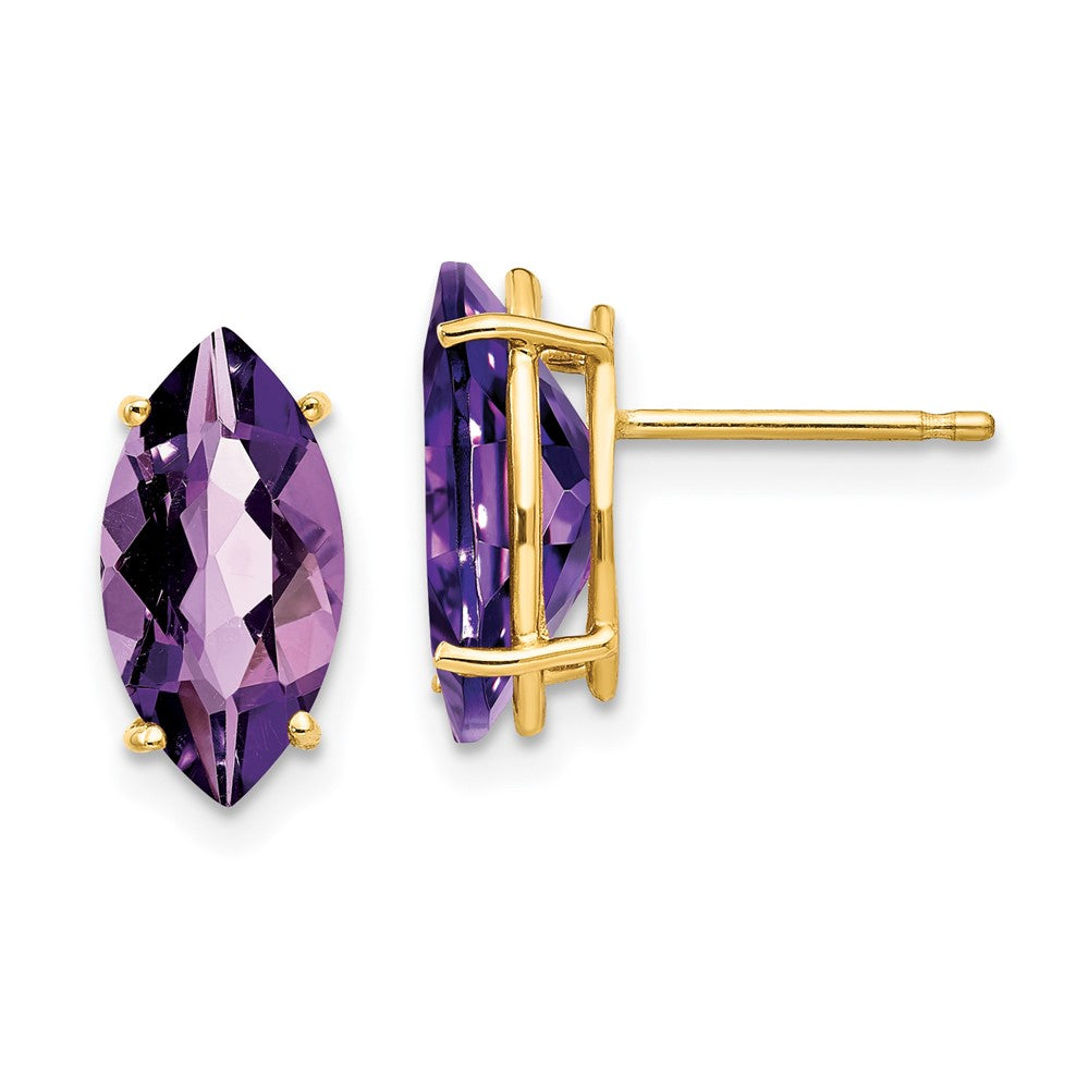14k Marquise Gemstone earrings