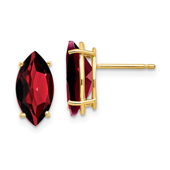 14k Marquise Gemstone earrings