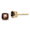14k Cushion Gemstone Earring