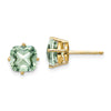 14k Cushion Gemstone Earring