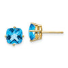 14k Cushion Gemstone Earring