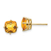 14k Cushion Gemstone Earring
