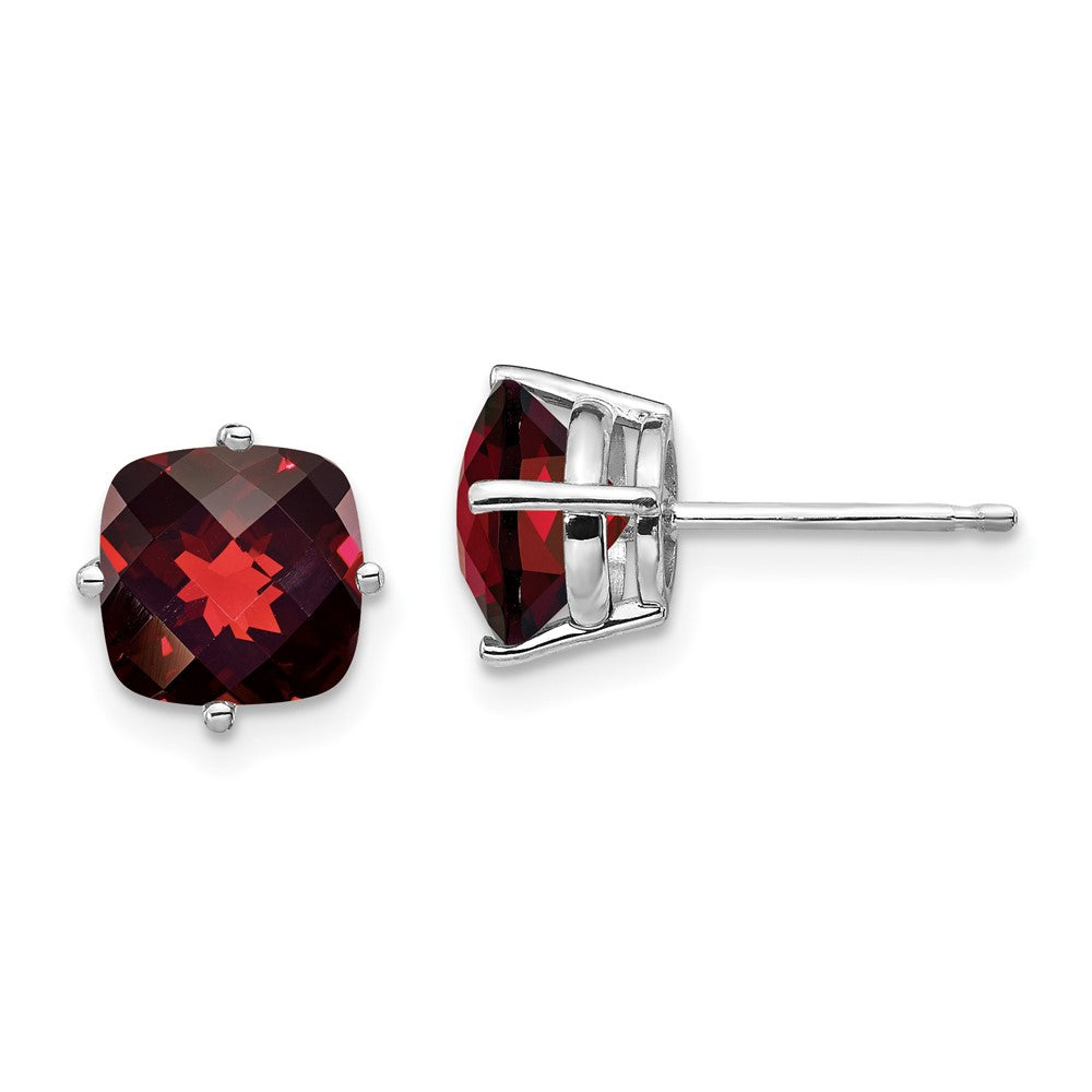 14k Cushion Gemstone Earring