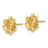 14k Holds 2-2.0mm Stones Flower Earring Mountings