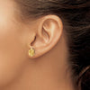 14k Holds 2-2.0mm Stones Flower Earring Mountings