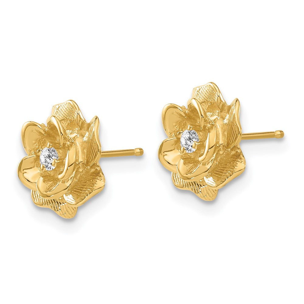 Diamond Flower Earrings