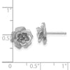 14k White Gold Holds 2-2.0mm Stones Flower Earring Mountings