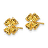 Gemstone Flower Post Earrings