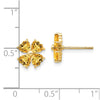 Gemstone Flower Post Earrings