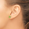 Gemstone Flower Post Earrings