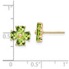 Gemstone Flower Post Earrings