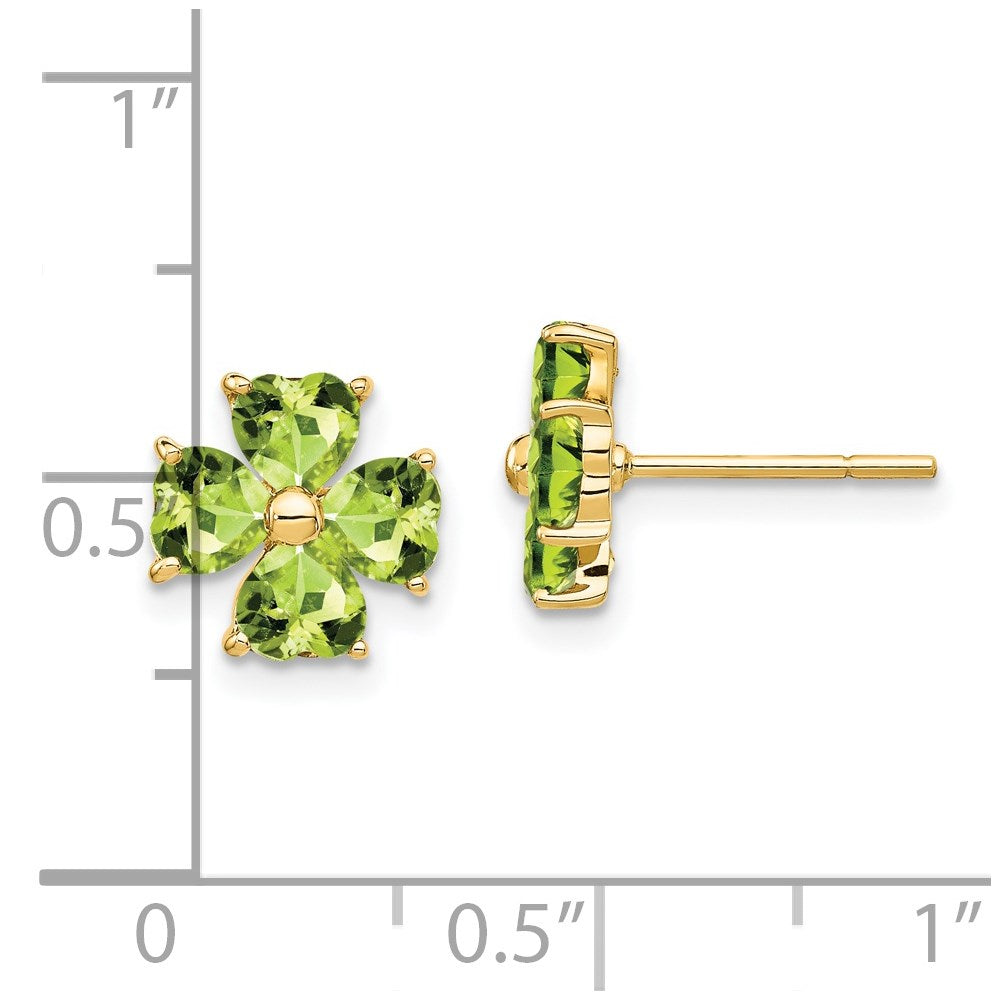 Gemstone Flower Post Earrings